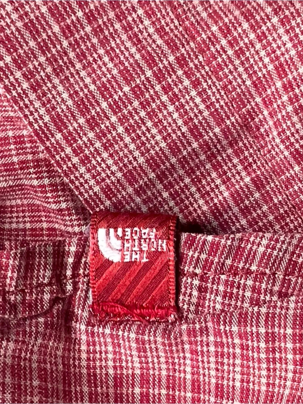 The North Face Men's Red Gingham Long-Sleeve Button-Down Shirt